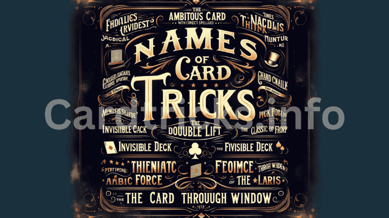 Names of Card Tricks